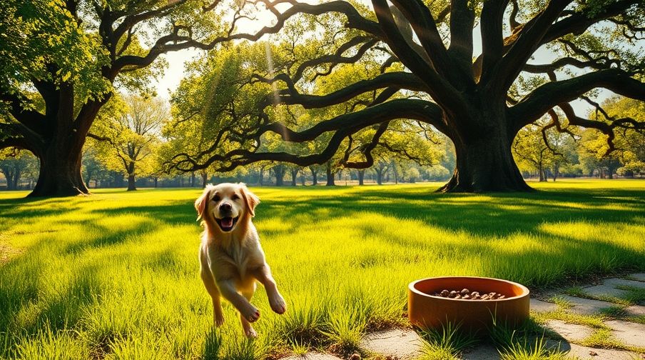 A happy dog enjoying nature, representing eco pet care.
