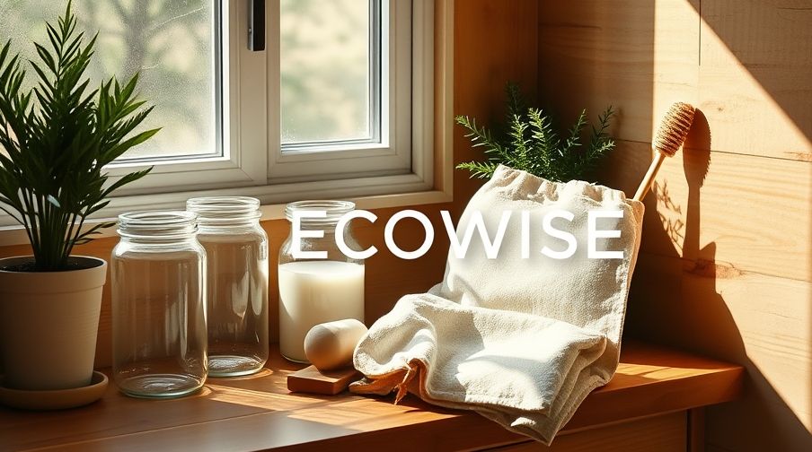 A minimalist corner with zero waste products showing how to start zero waste living.